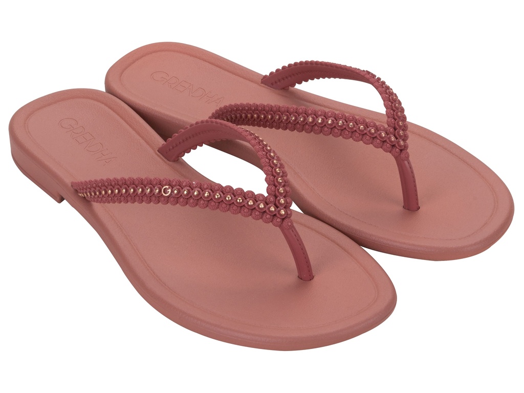 GRENDENE / ROJO MARTE/NUDE /  CAJA DE 12 PARES