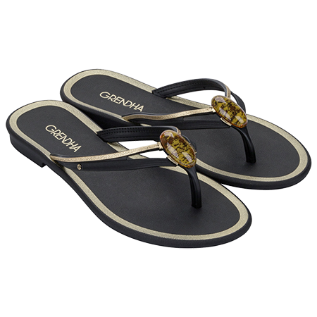 19227_BN664 / GRENDENE / NEGRO / CAJA DE 12 PARES