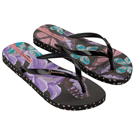 25483_BH434 / IPANEMA / NEGRO/NEGRO/LILA / CAJA DE 6 PARES