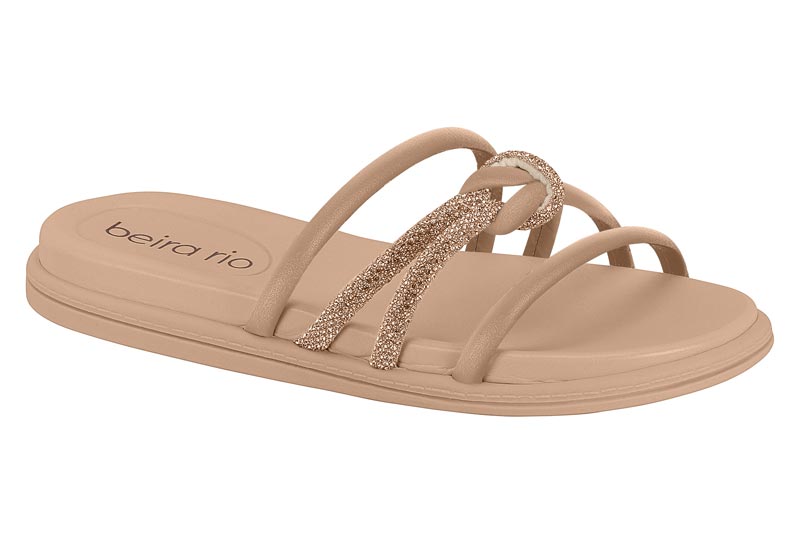 BEIRA RIO / NUDE 658/ORO ROSADO-PLATA / CAJA DE 12 PARES