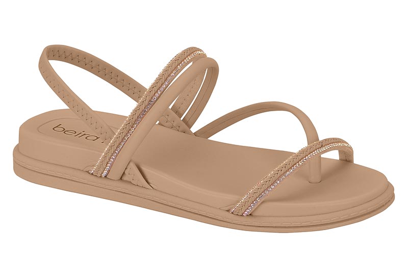 BEIRA RIO / NUDE/ORO ROSADO/NUDE / CAJA DE 12 PARES