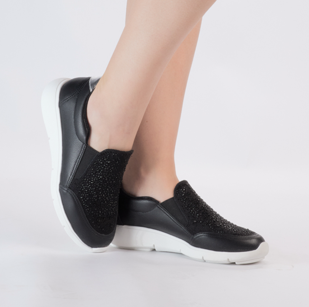 T1344-501-1 / BEBECE / CAMURCA SUEDE PRETO / CAJA DE 6 PARES