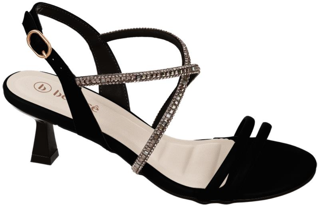 T4859-778-2 / BEBECE / NOBUCK PALATINO PRETO / CAJA DE 6 PARES