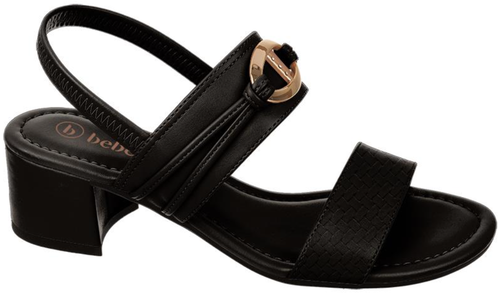 T5238-456-3 / BEBECE / NAPA TRESSE VERANO - PAD.LIST PRETO / CAJA DE 6 PARES