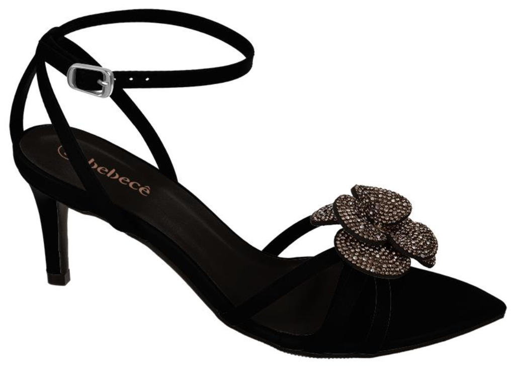 T6032-107-2 / BEBECE / NOBUCK PALATINO PRETO / CAJA DE 6 PARES