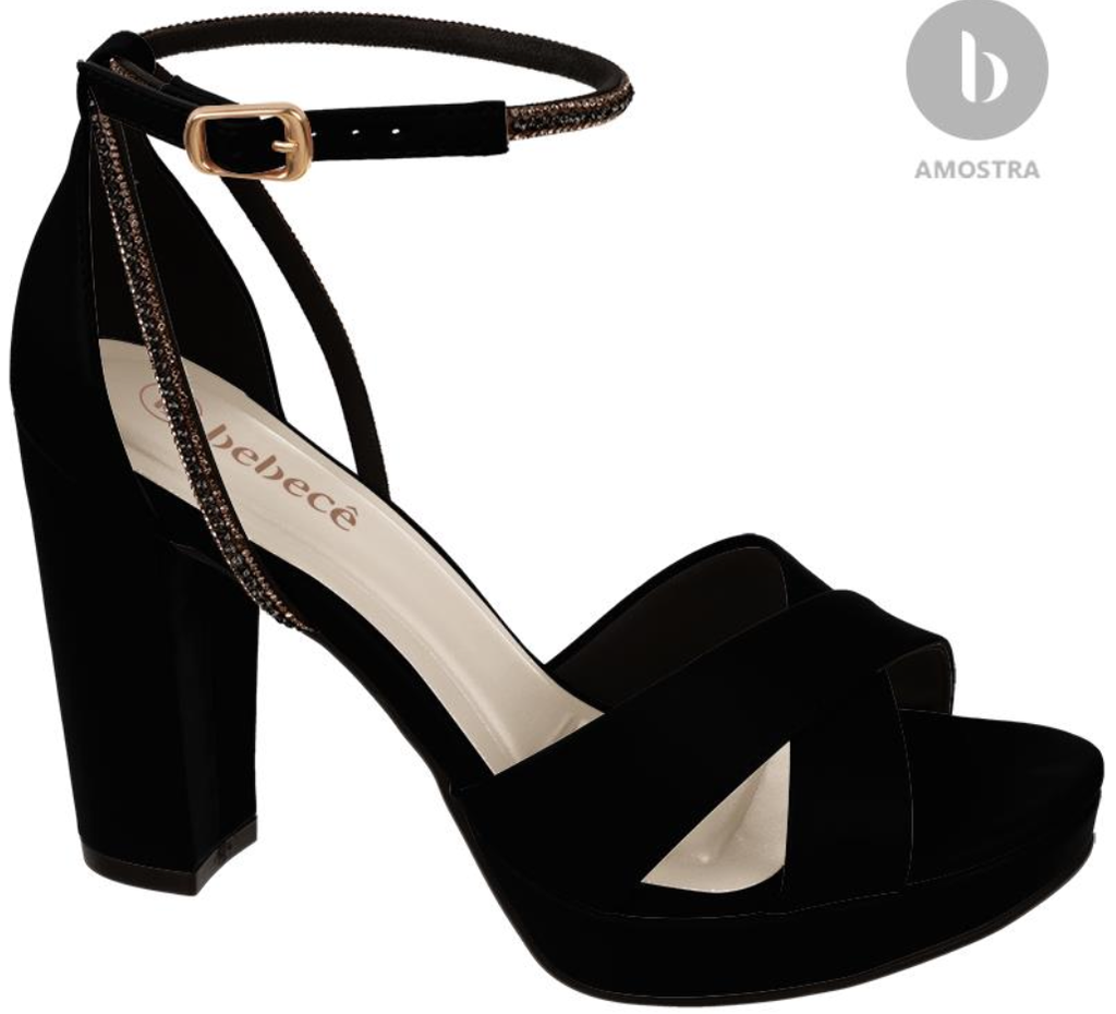 T8428-248-1 / BEBECE / NOBUCK PALATINO PRETO / CAJA DE 6 PARES