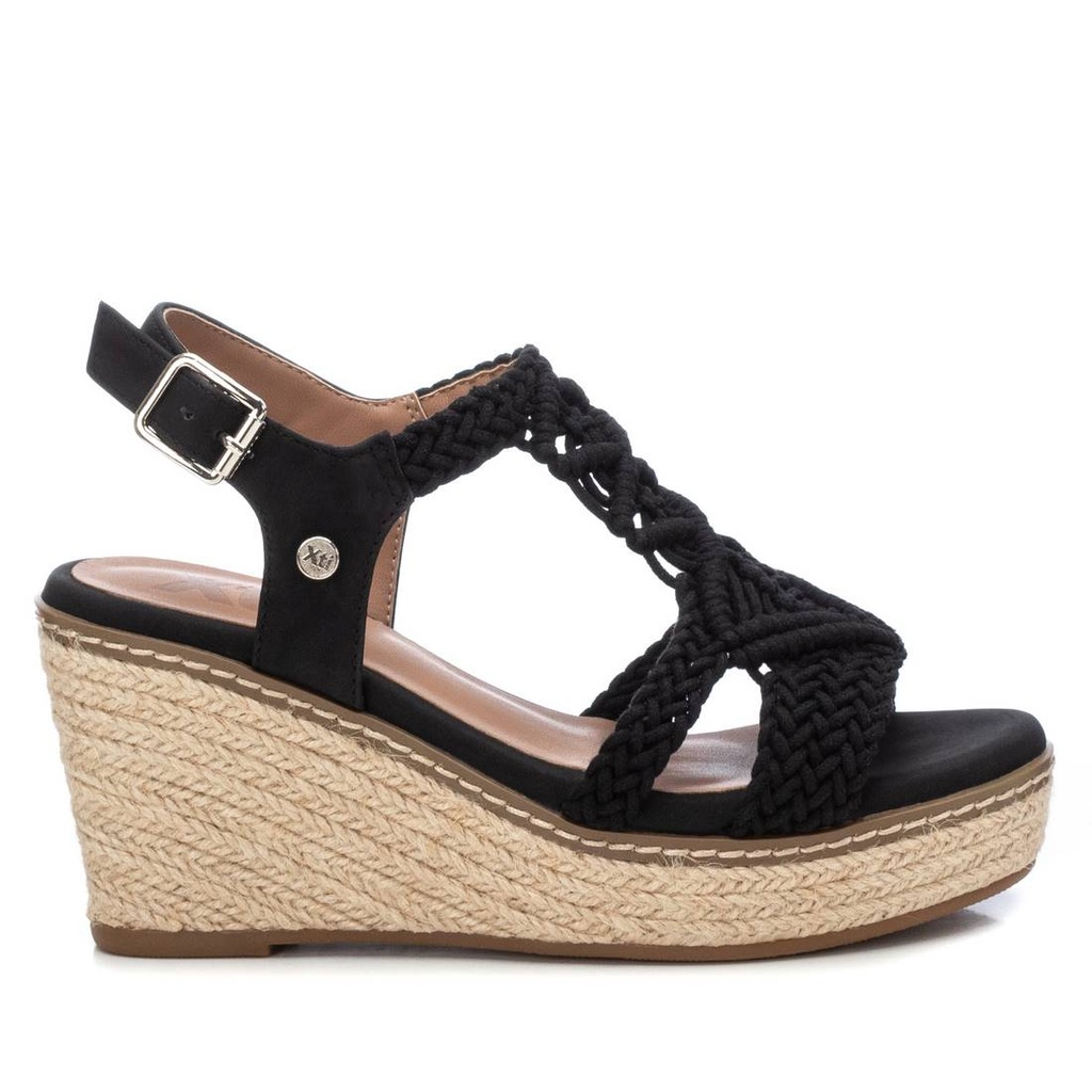 XTI / sandalia sra textil negro / CAJA DE 8 PARES