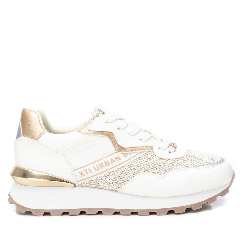 XTI / zapato sra textil combinado beige / CAJA DE 8 PARES
