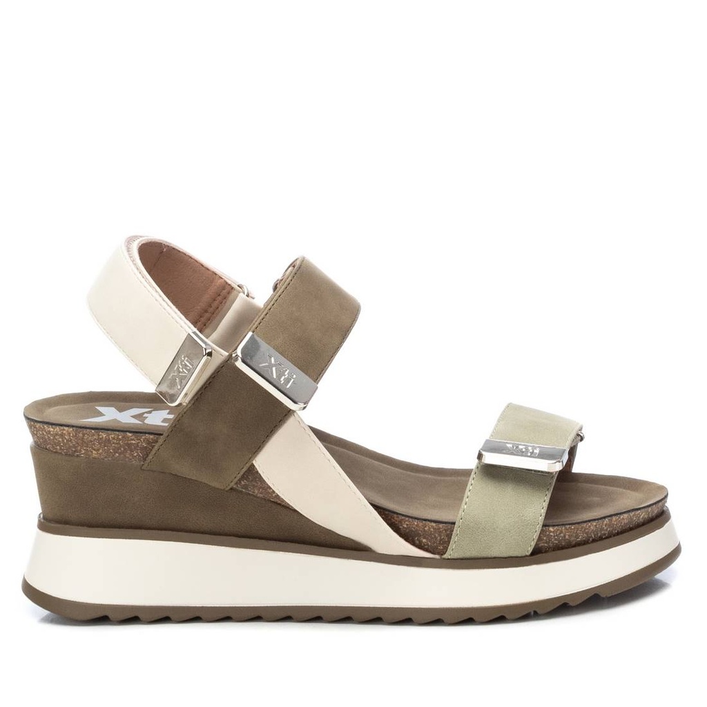 XTI / sandalia sra c. kaki / CAJA DE 8 PARES