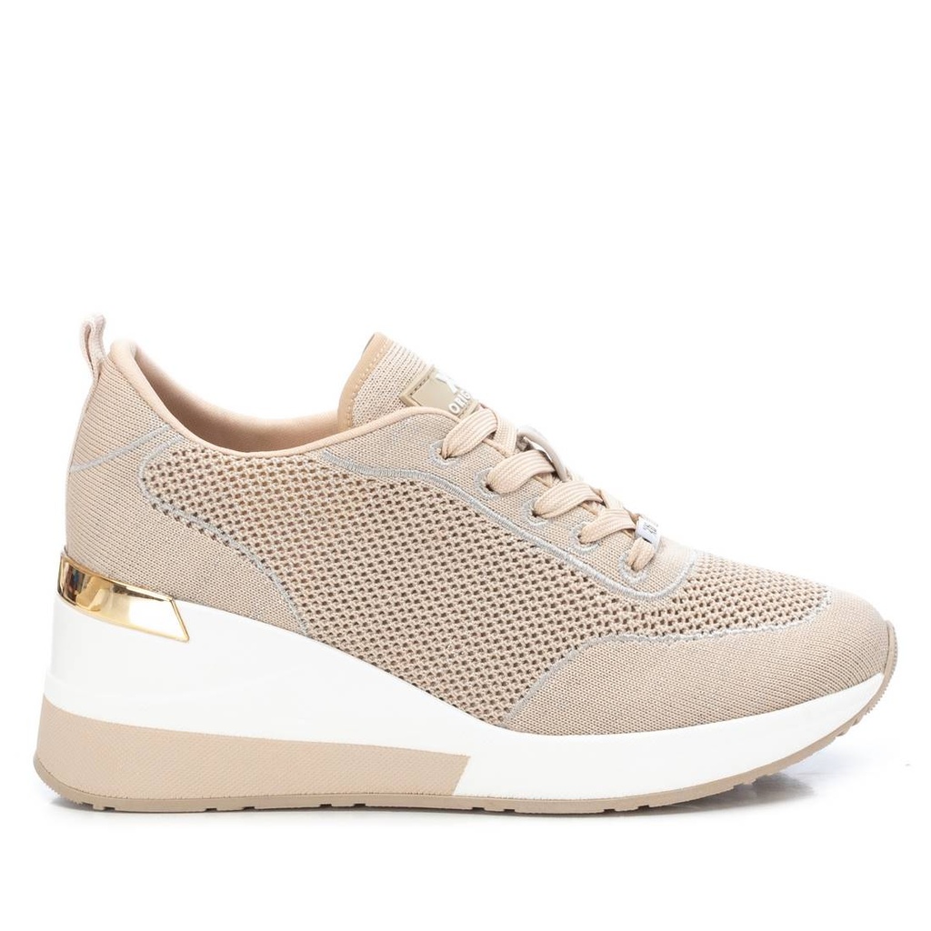 XTI / zapato sra textil beige / CAJA DE 8 PARES