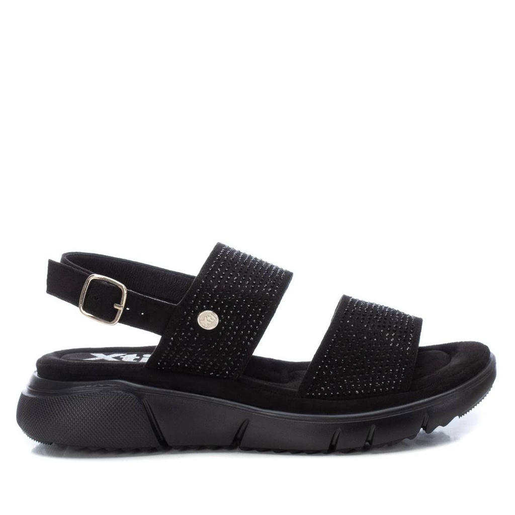 XTI / sandalia sra antelina negro / CAJA DE 8 PARES