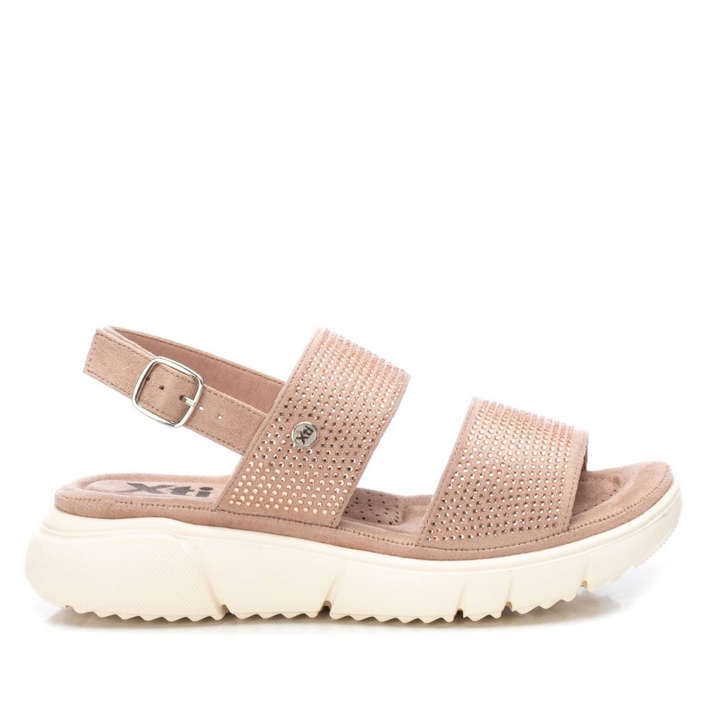 XTI / sandalia sra antelina nude / CAJA DE 8 PARES