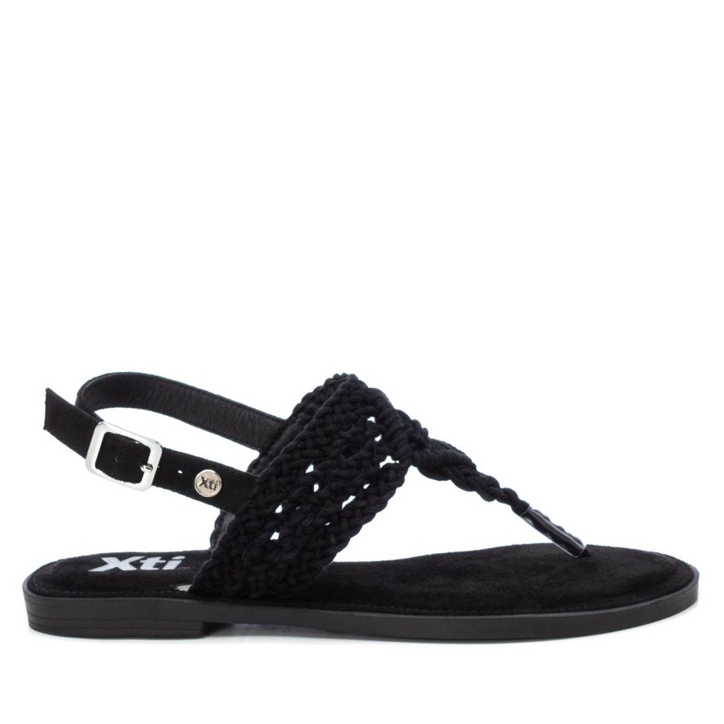 XTI / sandalia sra textil negro / CAJA DE 8 PARES