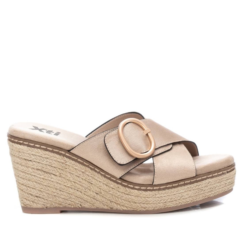 XTI / sandalia sra antelina taupe / CAJA DE 8 PARES
