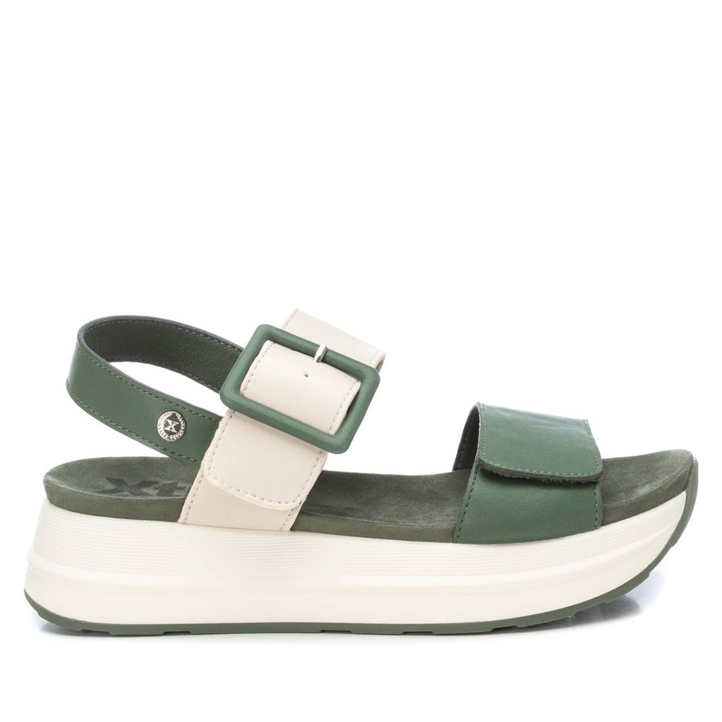 XTI / sandalia sra c. kaki / CAJA DE 8 PARES