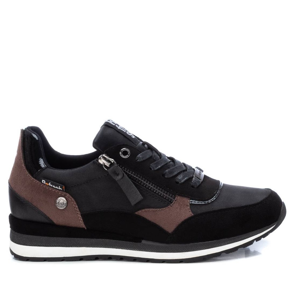 REFRESH / zapato sra antelina negro / CAJA DE 8 PARES