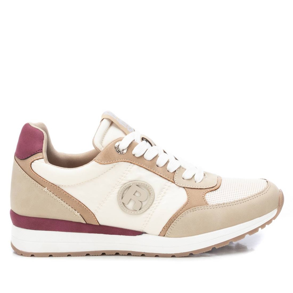 REFRESH / zapato sra textil combinado beige / CAJA DE 8 PARES