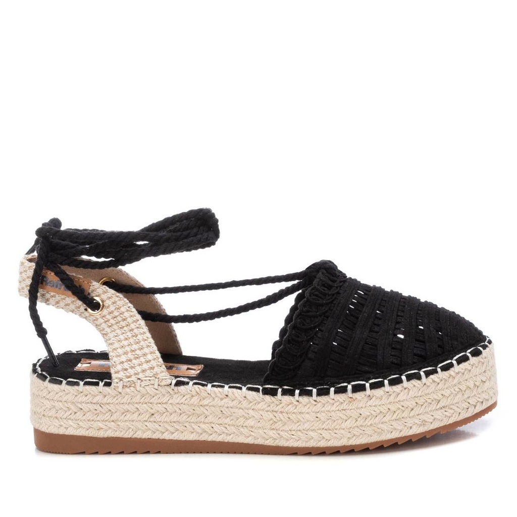 REFRESH / zapato sra textil negro / CAJA DE 8 PARES
