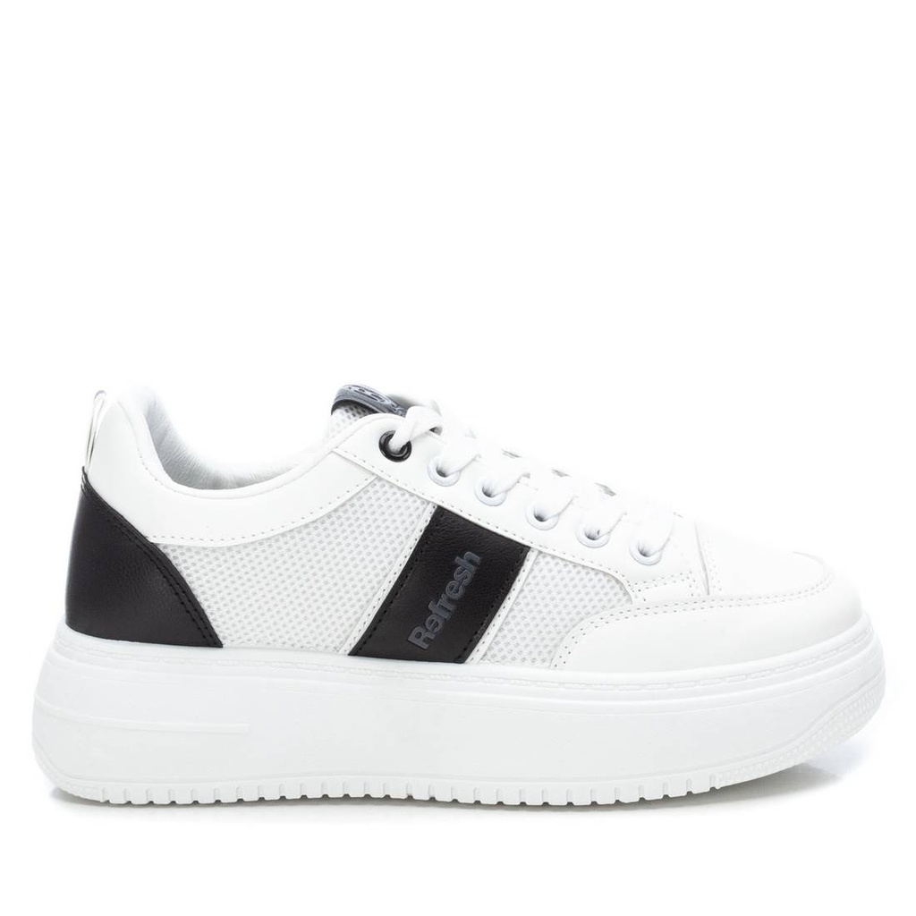 REFRESH / zapato sra c. combinado negro / CAJA DE 8 PARES