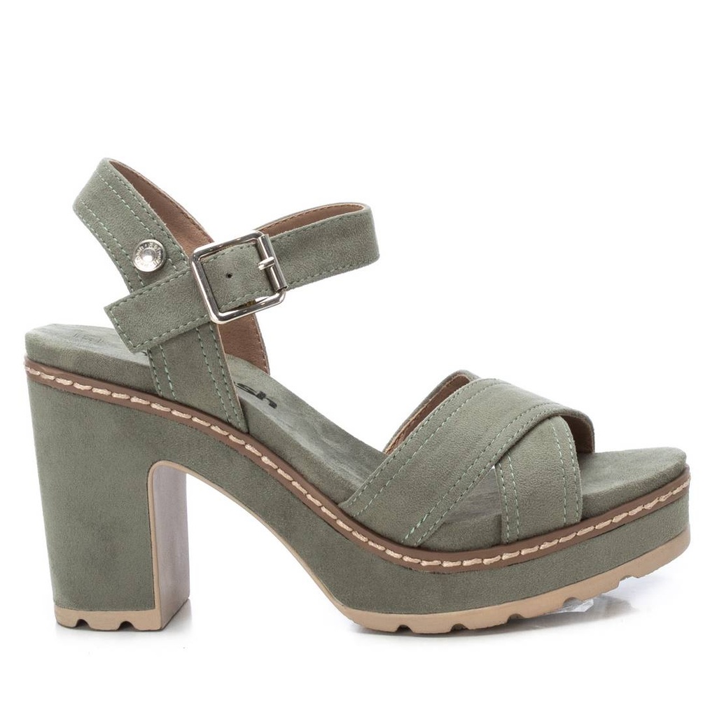 REFRESH / sandalia sra antelina kaki / CAJA DE 8 PARES