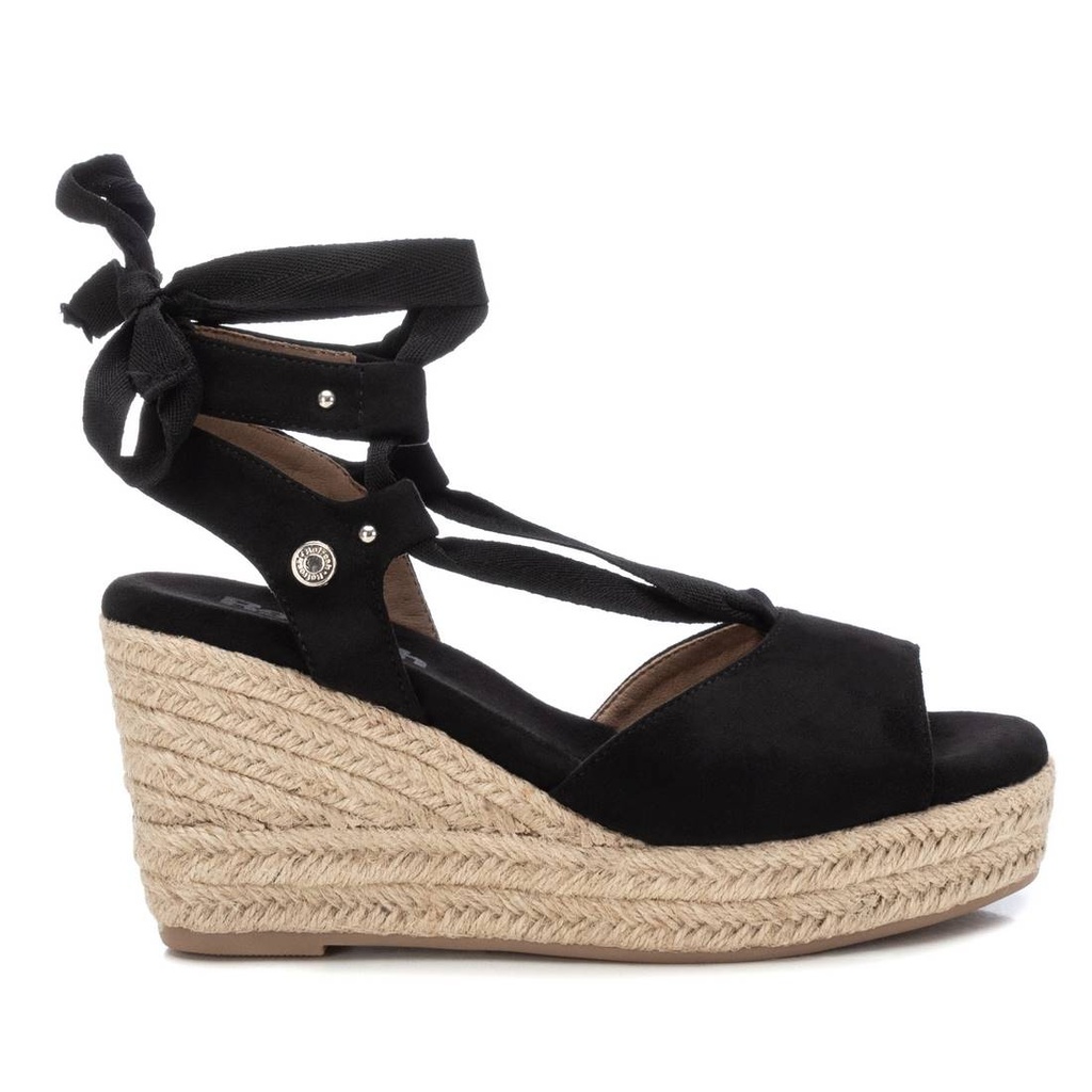 REFRESH / sandalia sra antelina negro / CAJA DE 8 PARES