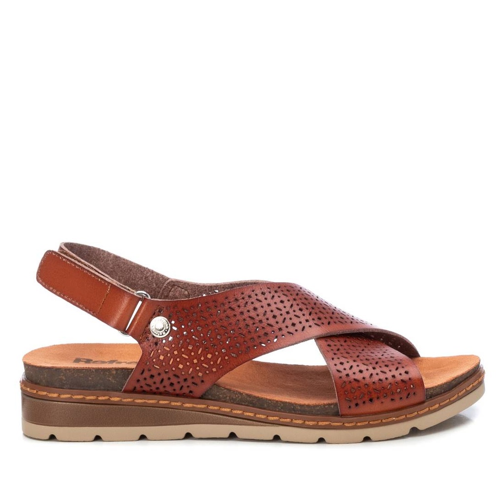 REFRESH / sandalia sra c. camel / CAJA DE 8 PARES