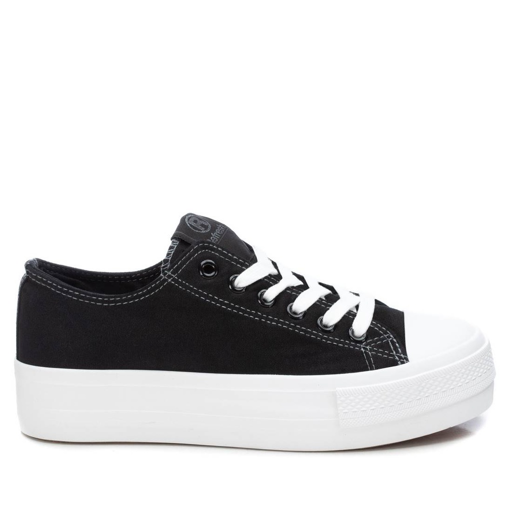 REFRESH / zapato sra lona negro / CAJA DE 8 PARES