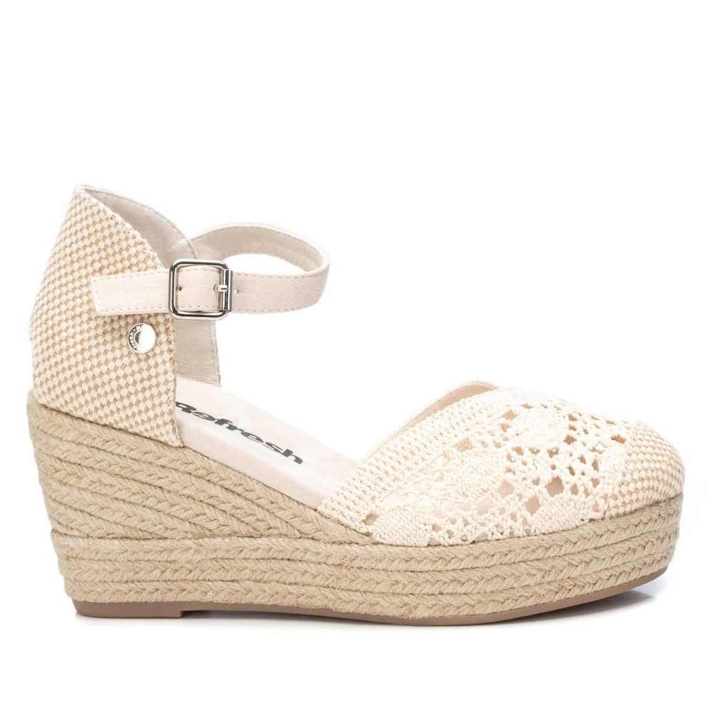 REFRESH / zapato sra textil beige / CAJA DE 6 PARES
