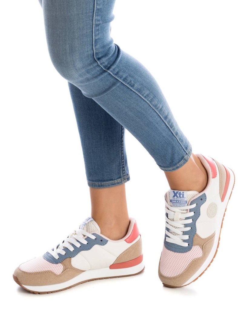 XTI / zapato sra textil combinado beige / CAJA DE 8 PARES