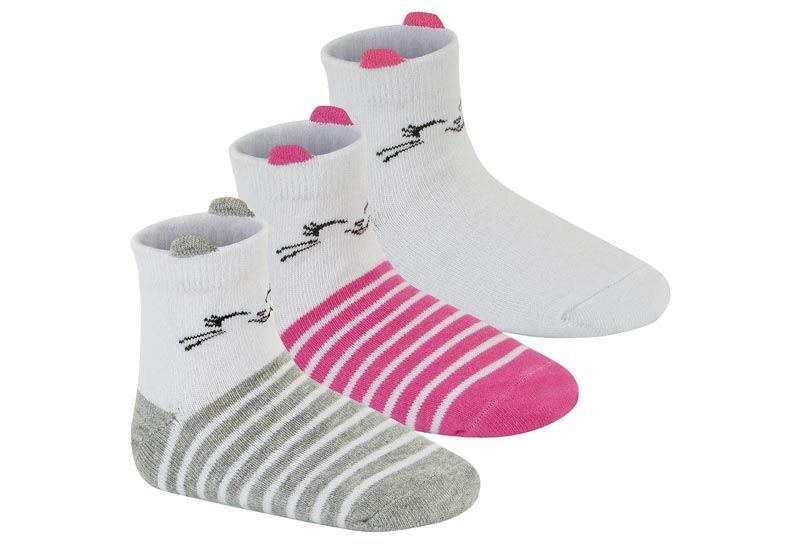 MOLEKINHA CALCETINES BLANCO-GRIS / BLANCO-PINK / BLANCO / CAJA DE 12 PARES