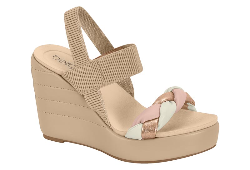 BEIRA RIO / ROSA/BLANCO OFF/ORO ROSADO/BEIGE / CAJA DE 12 PARES