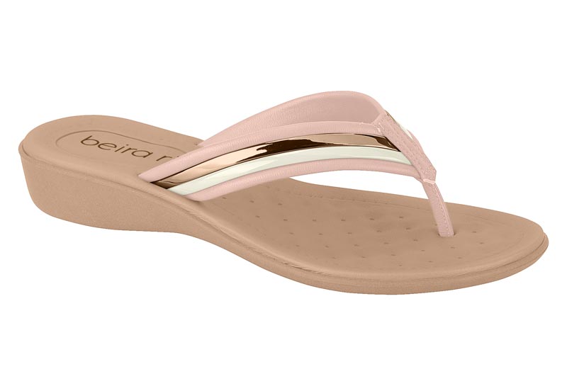 BEIRA RIO / ROSA/BLANCO OFF/ORO ROSADO / CAJA DE 12 PARES