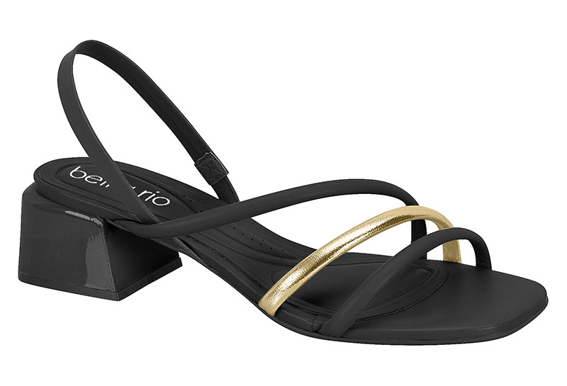 BEIRA RIO / NEGRO/ORO / CAJA DE 8 PARES