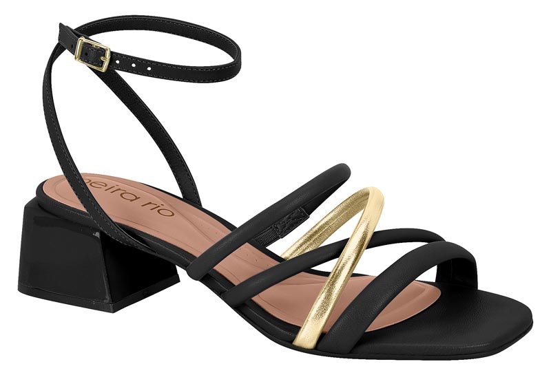 BEIRA RIO / NEGRO/ORO / CAJA DE 8 PARES