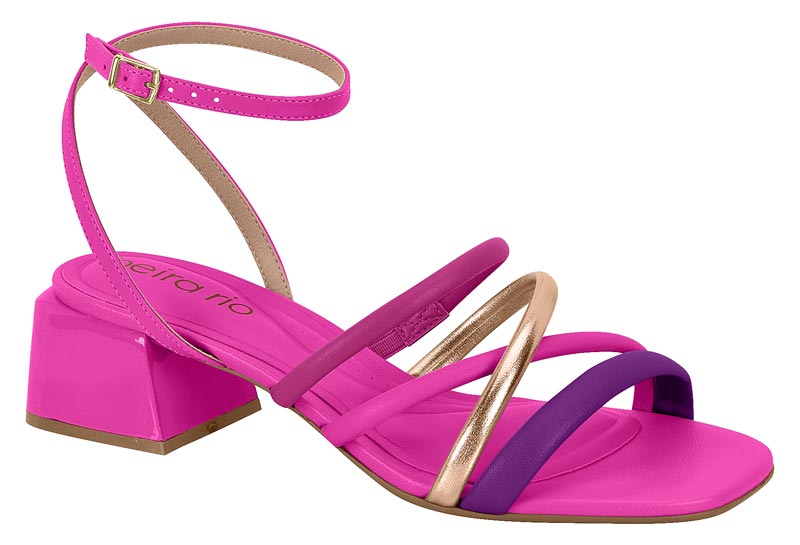 BEIRA RIO / ROSA FLUOR 1051/MAGENTA 1098/ORO ROSA/VIOLETA CLARO 1096 / CAJA DE 8 PARES