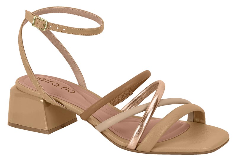 BEIRA RIO / TAN 1080/CAMEL 742/ORO ROSADO/BEIGE 435 / CAJA DE 12 PARES