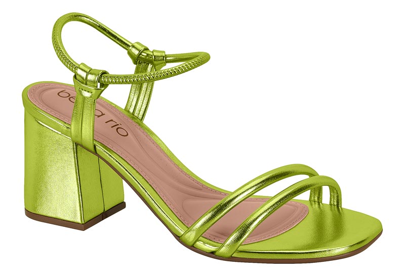 BEIRA RIO / VERDE METALIZADO / CAJA DE 8 PARES