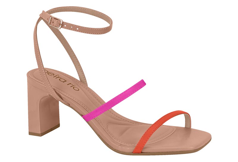 BEIRA RIO / NUDE 658/PINK NEON 1051/LARANJA 1099 / CAJA DE 8 PARES