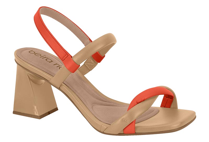 BEIRA RIO / TAN 1080/LARANJA 1099 / CAJA DE 8 PARES