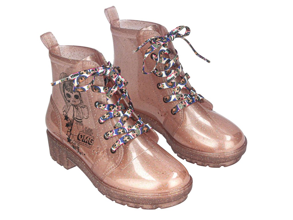 GRENDENE /  ROSA TRANS GLITTER / CAJA DE 5 PARES