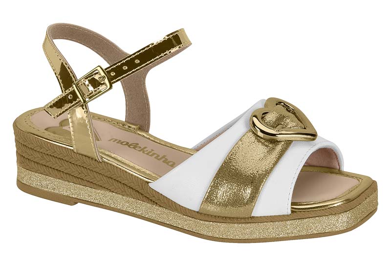 MOLEKINHA / BLANCO-DORADO-DORADO / CAJA DE 9 PARES