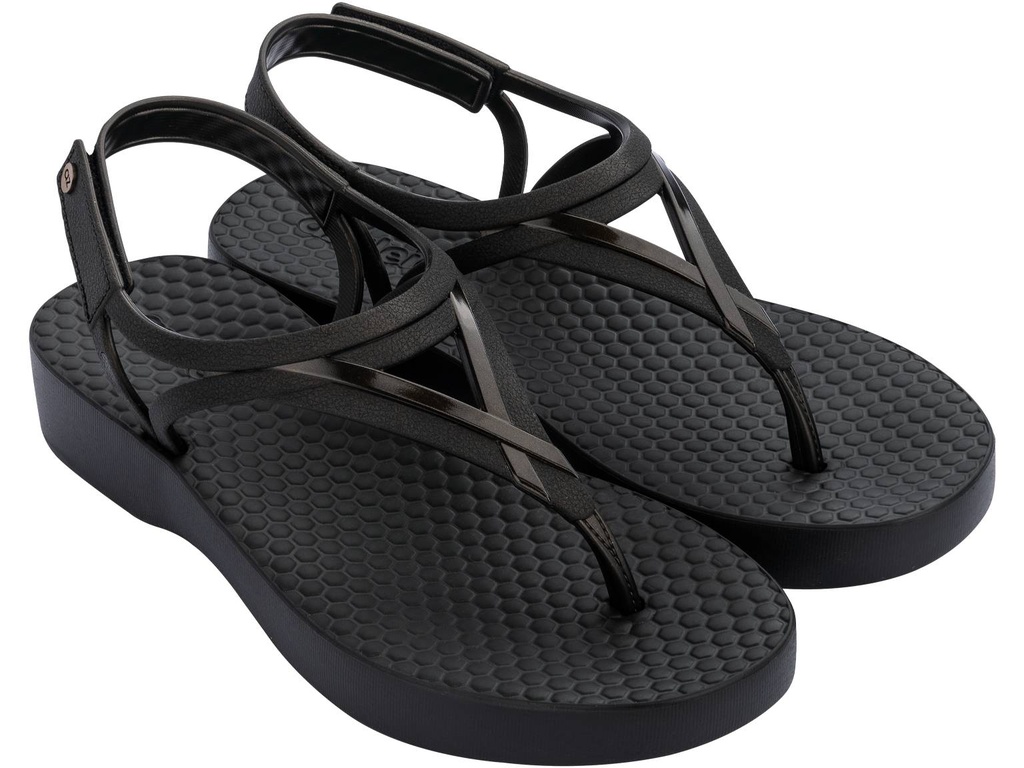 GRENDENE /  NEGRO/ORO / CAJA DE 6 PARES
