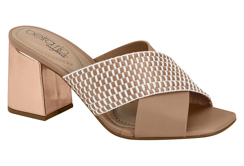 BEIRA RIO / NUDE-ORO ROSADO / CAJA DE 1 PARES