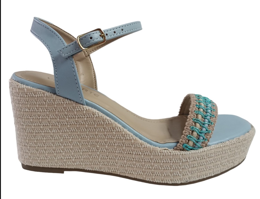 23-11506-01 / VIA MARTE / AZUL CLARO/BAUNILHA / CAJA DE 12 PARES