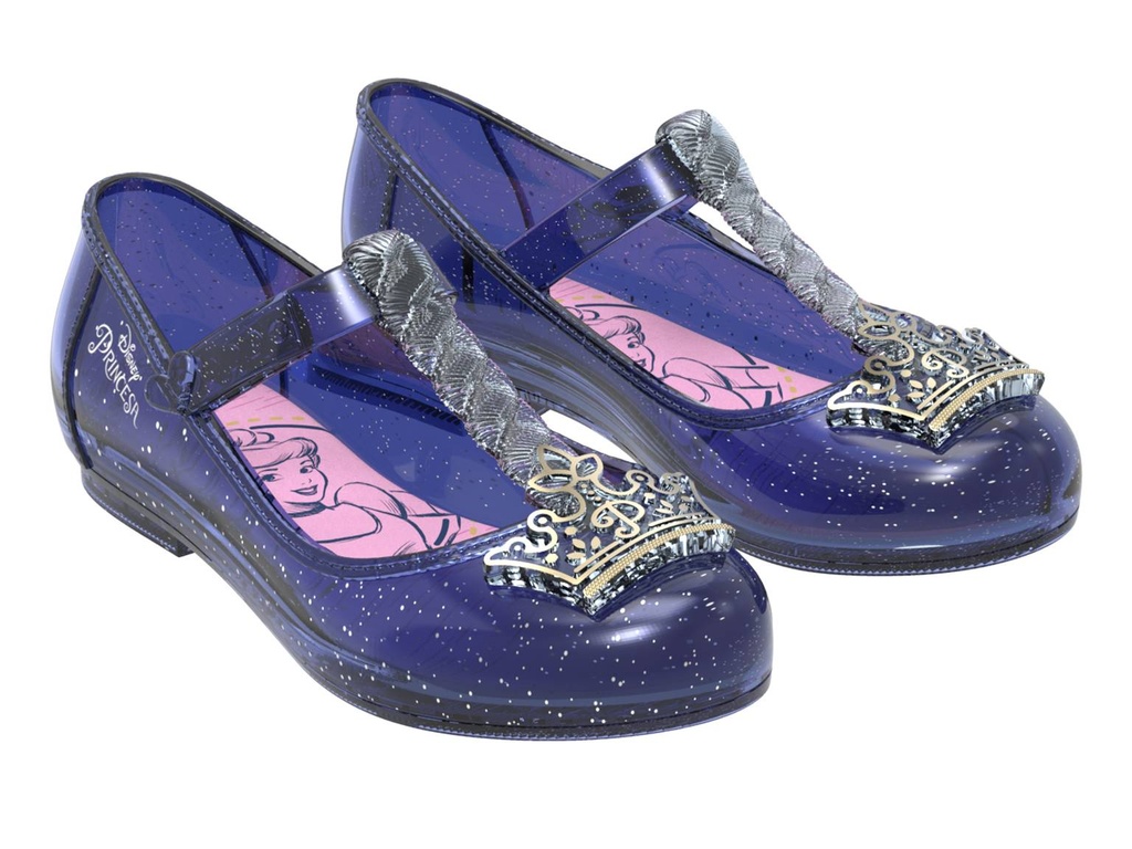 GRENDENE /  AZUL GLITTER / CAJA DE 6 PARES