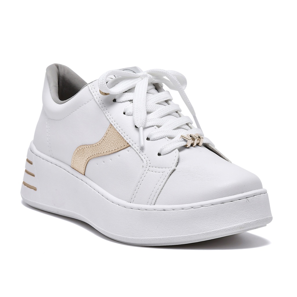 23-16305-07 / VIA MARTE / BRANCO/GOLD / CAJA DE 12 PARES