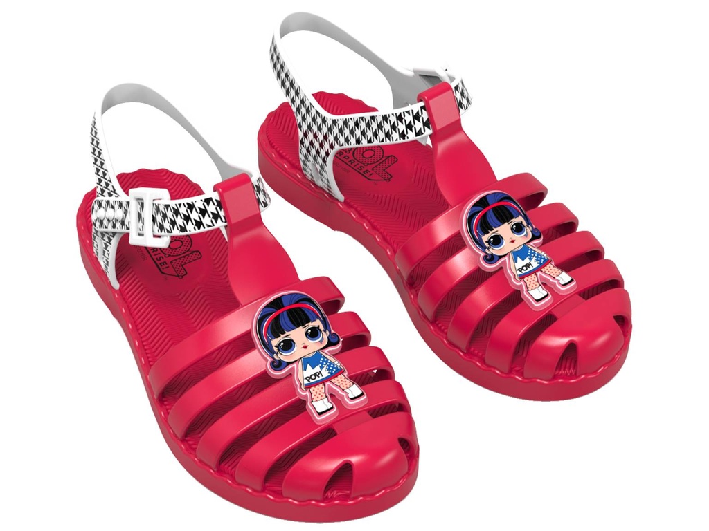 22624_AD281 / GRENDENE /  ROJO/BLANCO/NEGRO / CAJA DE 6 PARES