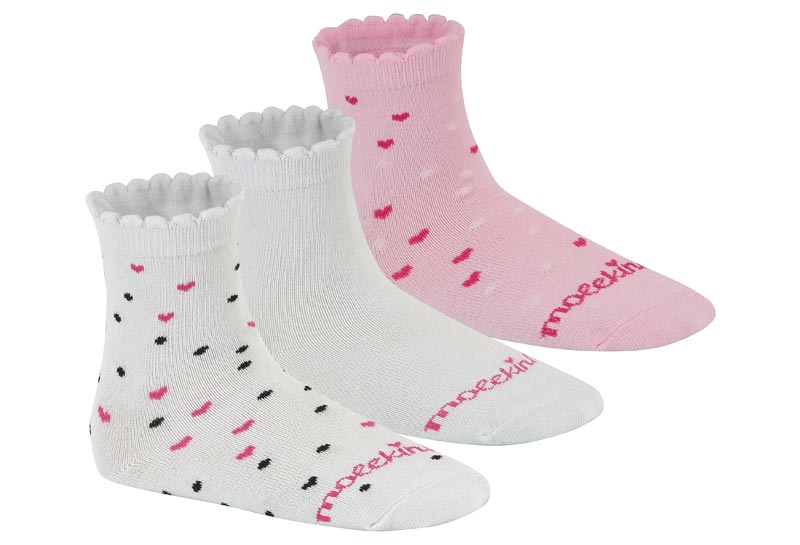 MOLEKINHA / BLANCO/MULTI NEGRO / CAJA DE 6 PARES / CALCETINES