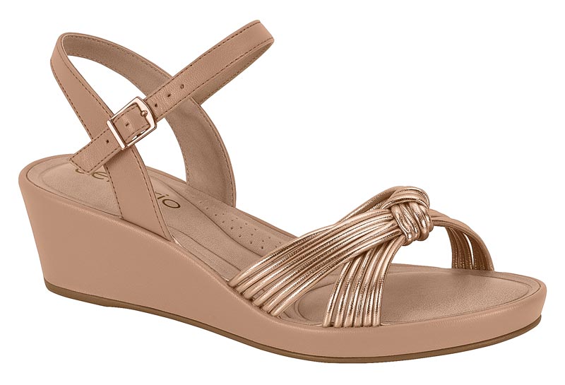 BEIRA RIO / NUDE/ORO ROSADO / CAJA DE 12 PARES