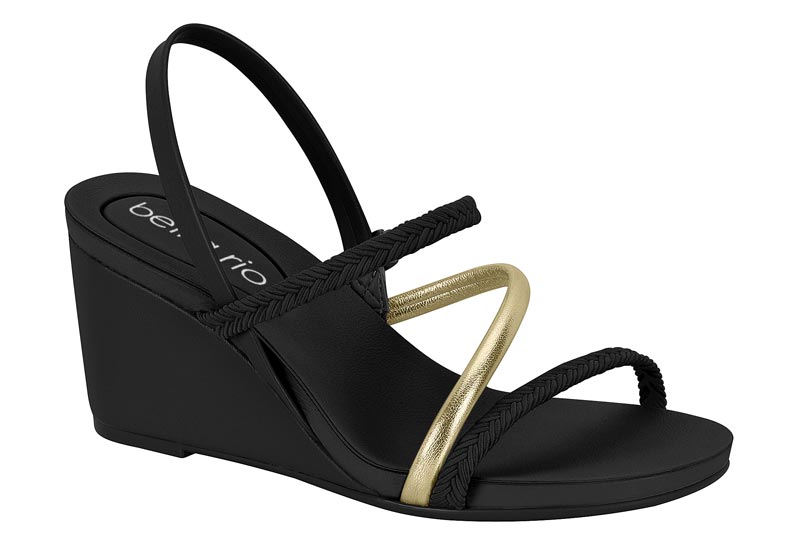 BEIRA RIO / MULTI NEGRO/DORADO/NEGRO 01 / CAJA DE 12 PARES